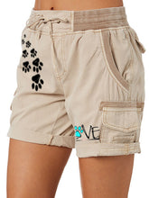 Load image into Gallery viewer, Dear Dog Paw shorts cargo com estampa
