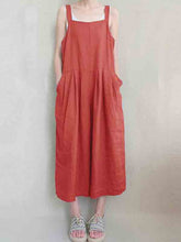 Load image into Gallery viewer, Casual cotton and linen jumpsuit