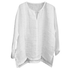 Load image into Gallery viewer, Lightweight and comfortable loose fit solid linen T-shirt