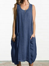 Load image into Gallery viewer, Long loose cotton and linen skirt
