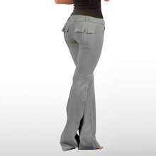 Load image into Gallery viewer, Women's low rise bootcut yoga pants with flap pockets