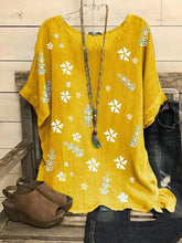 Load image into Gallery viewer, Camisa de mujer de lino y algodón estampada