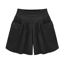 Load image into Gallery viewer, Loose and soft cotton shorts with wide leg
