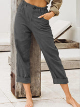 Load image into Gallery viewer, Women's cotton and linen baggy pants