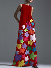 Load image into Gallery viewer, Women's floral print long dress