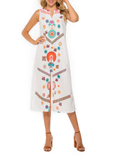 Load image into Gallery viewer, Vestido feminino boêmio estampado sem mangas
