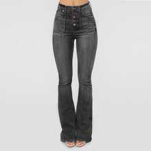 Load image into Gallery viewer, Damen Stretch Button Flare Jeans