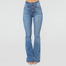 Load image into Gallery viewer, Damen Stretch Button Flare Jeans