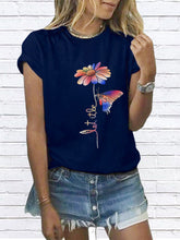 Load image into Gallery viewer, Camiseta con estampado de mariposas little daisy para mujer