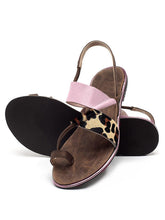 Load image into Gallery viewer, Sandalias romanas con estampado de leopardo para mujer