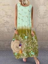 Load image into Gallery viewer, Printed sleeveless round neck maxi skirt