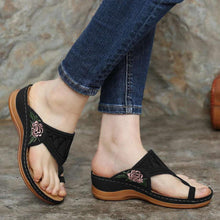 Load image into Gallery viewer, SANDALIAS CUÑAS COMFY BORDADO