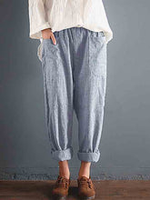 Load image into Gallery viewer, Loose cotton and linen trousers