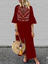 Load image into Gallery viewer, Ladies Fashion Print Cut Out Dress