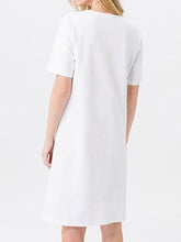 Load image into Gallery viewer, Solid Color Round Neck Butterfly Print Four Color Dress