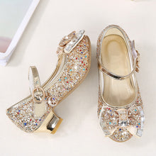 Load image into Gallery viewer, Girl's bow tie sequins shoes