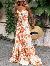 Load image into Gallery viewer, Floral Bowknot Evening Maxi Dress Party Dress