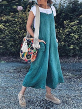 Load image into Gallery viewer, Oversized cotton and linen jumpsuit