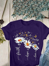 Load image into Gallery viewer, Floral butterfly print T-shirt