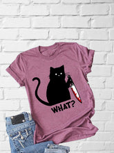 Load image into Gallery viewer, Cat Letters Printed Casual Fashion Simple Camiseta para mujer