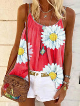 Load image into Gallery viewer, Colete feminino elegante moda com estampa margarida redonda decote