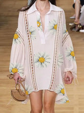 Load image into Gallery viewer, Vestido feminino Daisy Print Casual