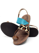 Load image into Gallery viewer, Sandalias romanas con estampado de leopardo para mujer