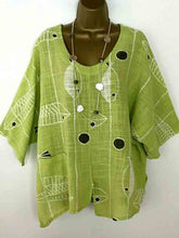 Load image into Gallery viewer, Printed cotton and linen T-shirt