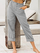 Load image into Gallery viewer, Women's cotton and linen baggy pants