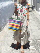 Load image into Gallery viewer, Bohemian dress with fringes for women
