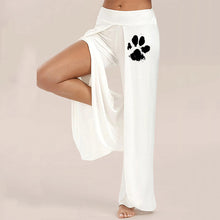 Load image into Gallery viewer, Dog Paw Wide Leg Side Slit Flowy Yoga Pants