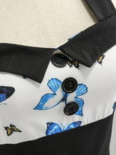Load image into Gallery viewer, Retro flared dress with butterfly print
