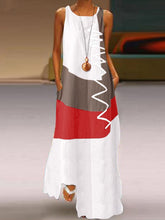 Load image into Gallery viewer, Vestido feminino de algodão e linho sem mangas colorido