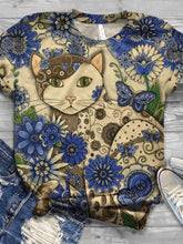 Load image into Gallery viewer, Women's Distressed Retro Animal Print T-Shirt
