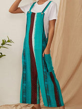 Load image into Gallery viewer, Wide-leg printed cotton and linen jumpsuit