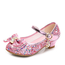 Load image into Gallery viewer, Girl's bow tie sequins shoes