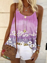 Load image into Gallery viewer, Women's Daisy Print Loose Tank