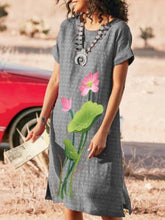 Load image into Gallery viewer, Vestido con estampado de loto para mujer