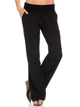 Load image into Gallery viewer, Pantalón holgado y cómodo en algodón y lino liso para mujer