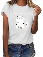 Load image into Gallery viewer, Camiseta de manga corta con estampado de gato