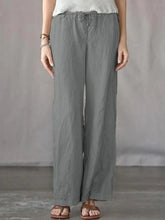 Load image into Gallery viewer, Pantalones holgados de algodón y lino para mujer