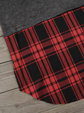 Load image into Gallery viewer, Camiseta feminina de costura xadrez feliz natal

