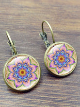 Load image into Gallery viewer, Mandala Flower Gem Earrings for Women
