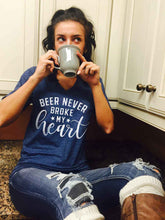Load image into Gallery viewer, Beer Never Broke My Heart Printed V-Neck T-Shirt
