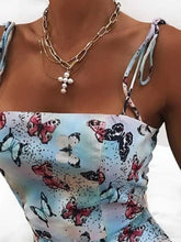 Load image into Gallery viewer, Vestido camisero con estampado de mariposas
