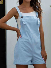 Load image into Gallery viewer, Casual cotton and linen shorts with pocket buttons
