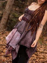 Load image into Gallery viewer, Vestido feminino tribal vintage em patchwork tie-dye
