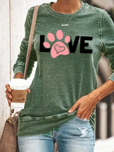 Load image into Gallery viewer, Suéter feminino de manga comprida Pink Paw LOVE
