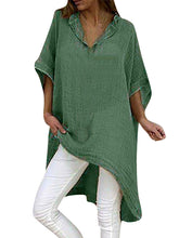 Load image into Gallery viewer, Women's loose-fitting cotton and linen shirt

