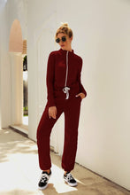 Load image into Gallery viewer, Women's High Neck Zip Sweater Suit
